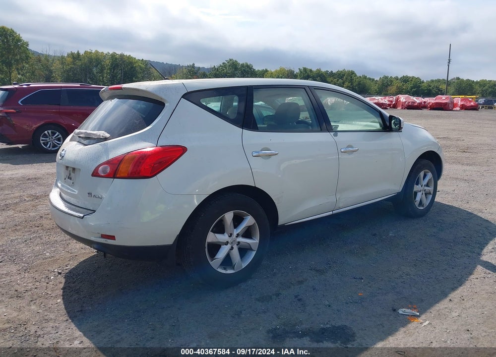 2009 NISSAN MURANO S VIN: JN8AZ18W99W131564