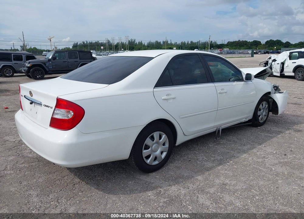 2004 TOYOTA CAMRY LE VIN: 4T1BE32KX4U278893