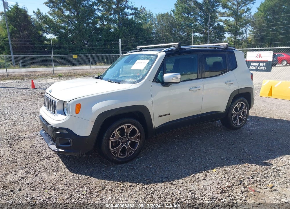 2017 JEEP RENEGADE LIMITED FWD VIN: ZACCJADB6HPE55565