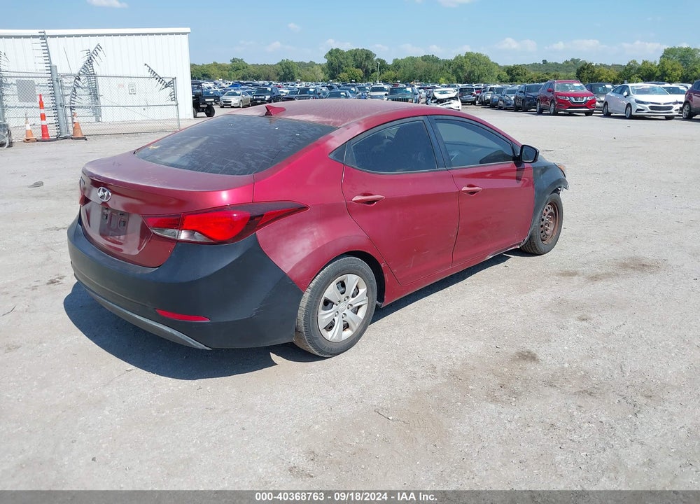 2016 HYUNDAI ELANTRA SE VIN: 5NPDH4AE9GH784607