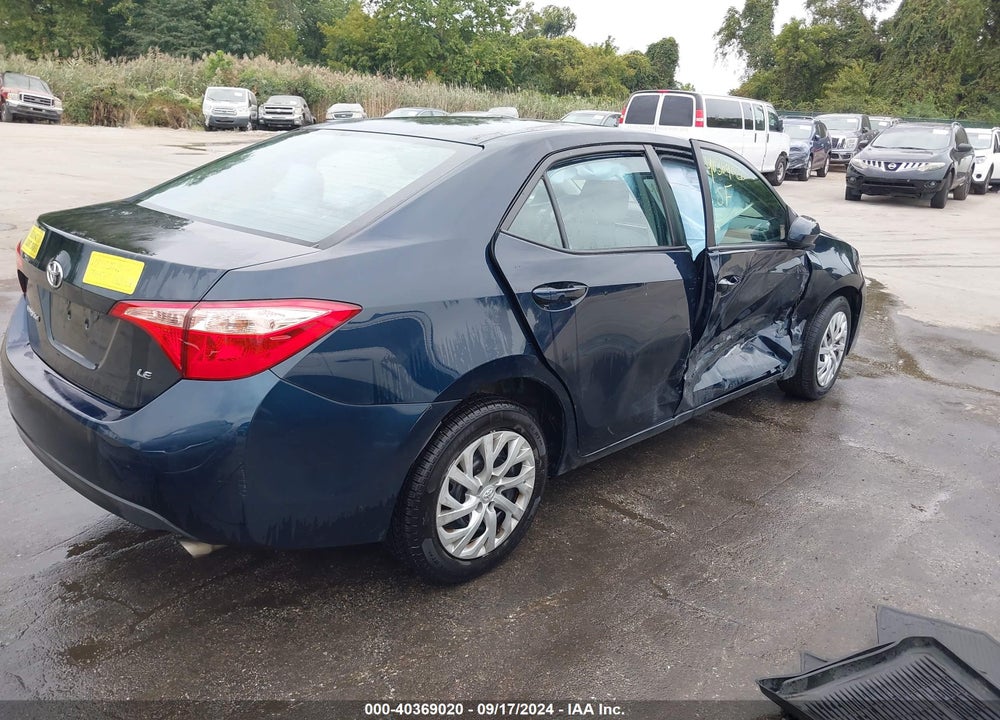 2018 TOYOTA COROLLA LE VIN: 2T1BURHE7JC080843