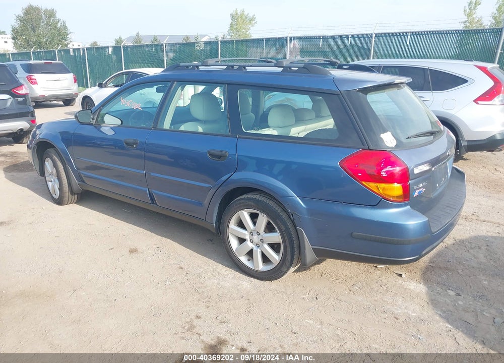 2007 SUBARU OUTBACK 2.5I VIN: 4S4BP61C677324292