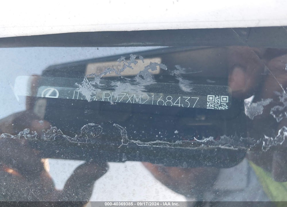 2021 LEXUS NX 300H VIN: JTJGJRDZXM2168437