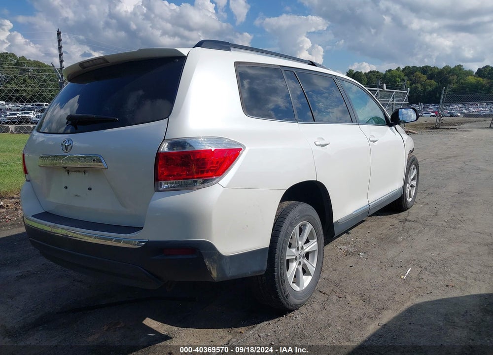 2012 TOYOTA HIGHLANDER SE VIN: 5TDZA3EH2CS030378