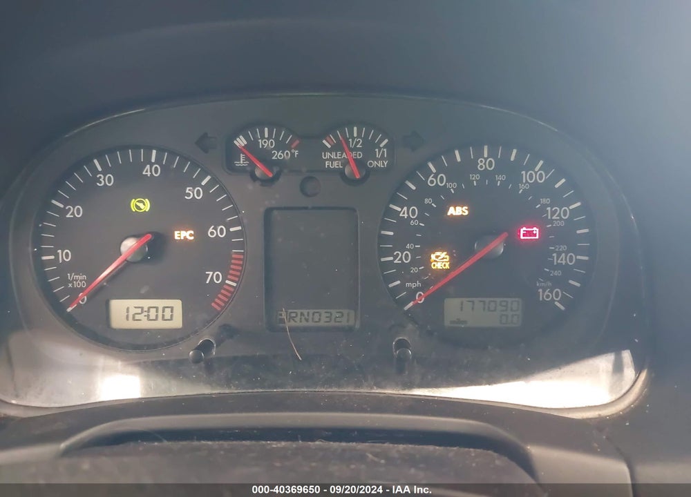 2001 VOLKSWAGEN JETTA GLS VIN: 3VWSK69M61M127603
