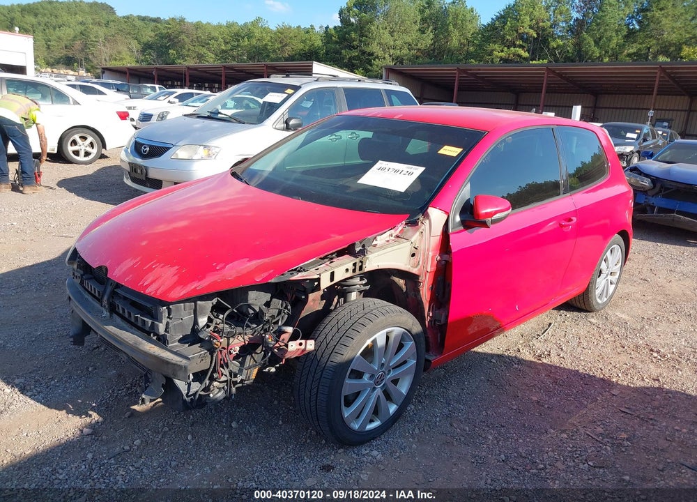 2012 VOLKSWAGEN GOLF TDI 2-DOOR VIN: WVWMM7AJ1CW104620