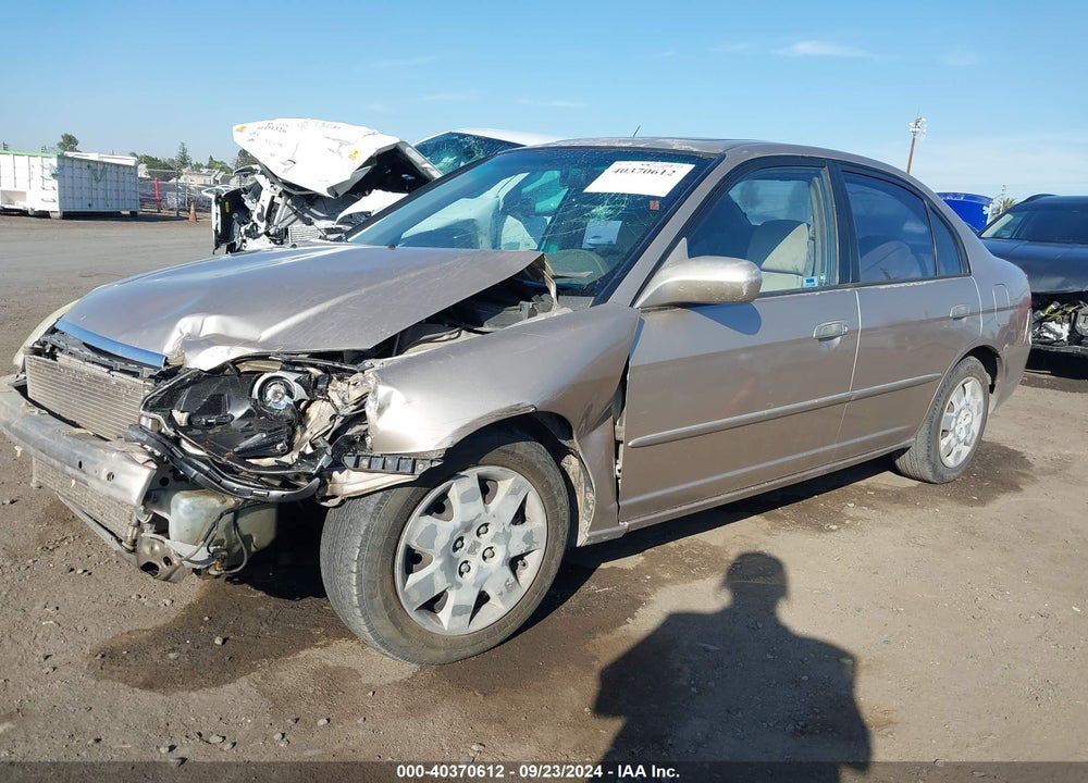 2002 HONDA CIVIC EX VIN: JHMES26732S003500