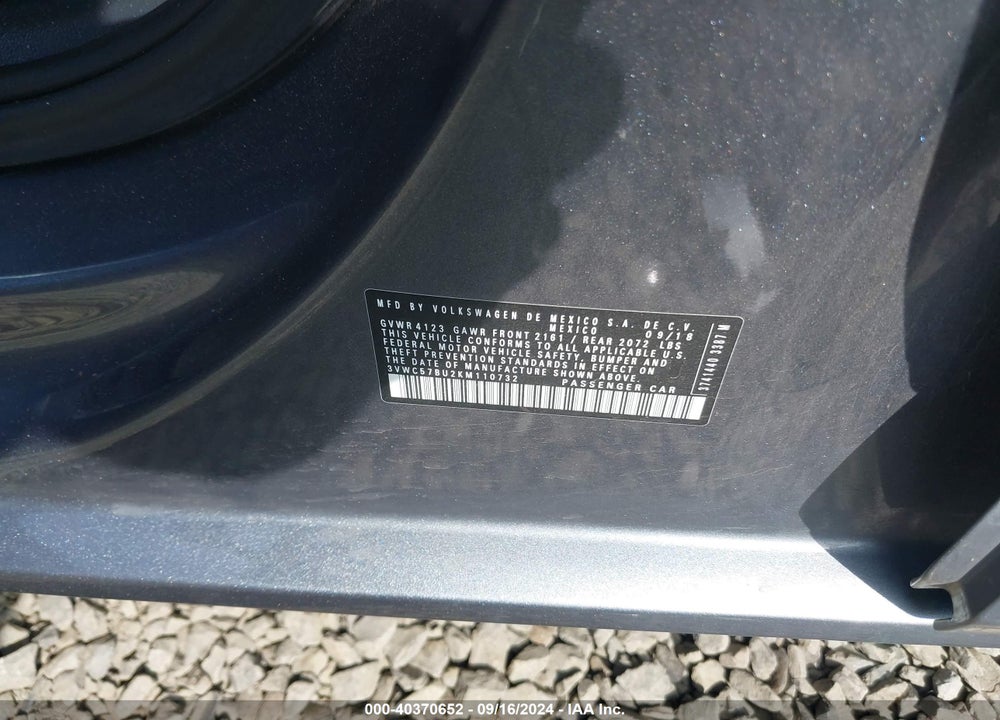 2019 VOLKSWAGEN JETTA VIN: 3VWC57BU2KM110732