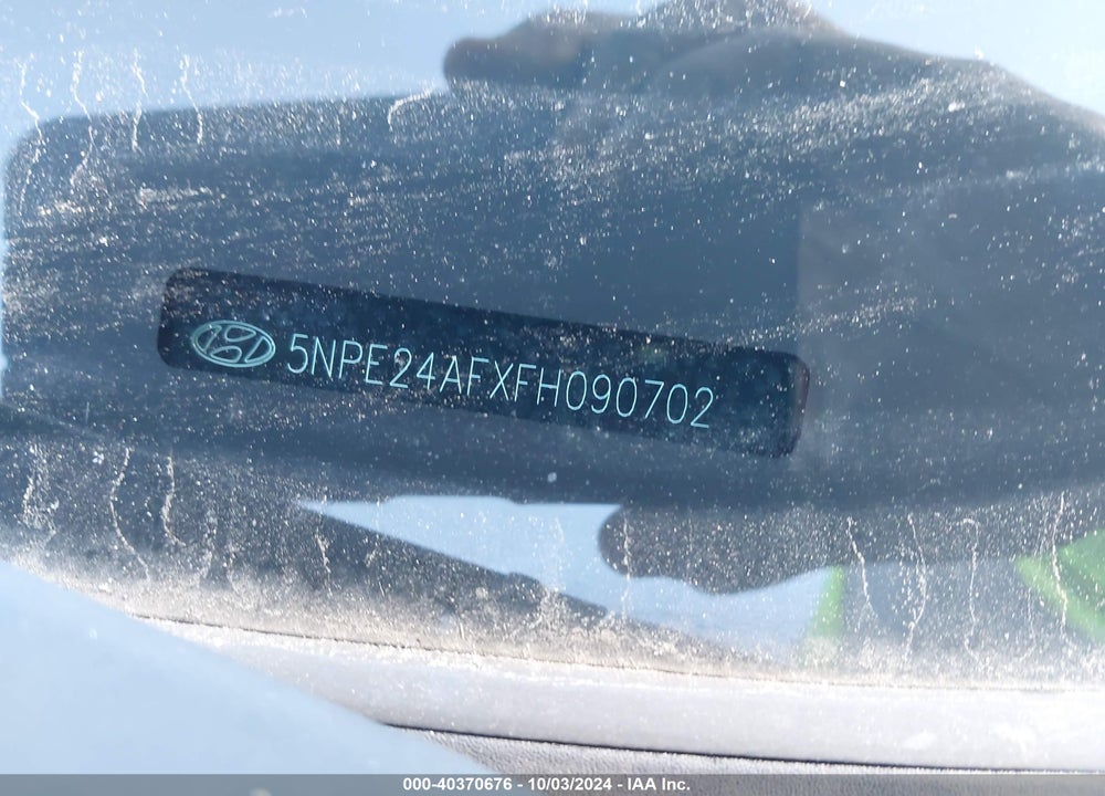 2015 HYUNDAI SONATA SE VIN: 5NPE24AFXFH090702