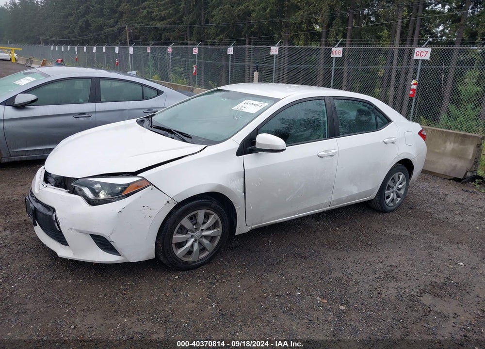 2014 TOYOTA COROLLA LE VIN: 2T1BURHE3EC179228