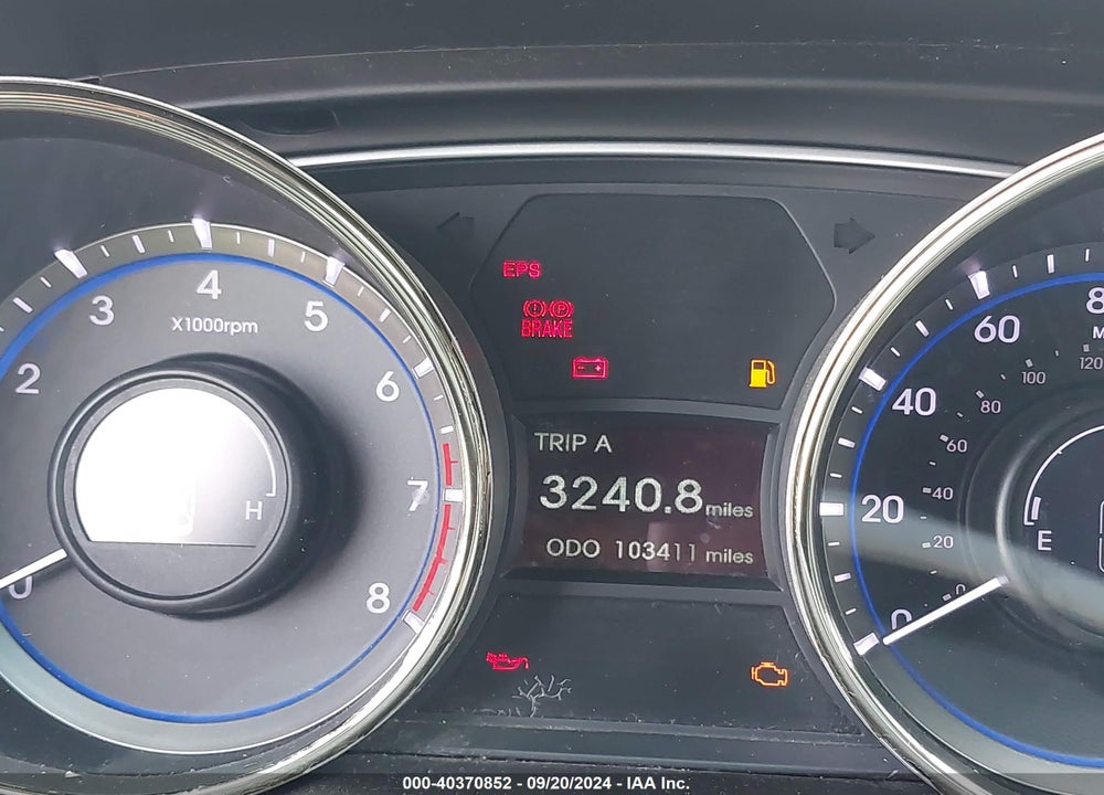 2013 HYUNDAI SONATA GLS VIN: 5NPEB4AC4DH737159