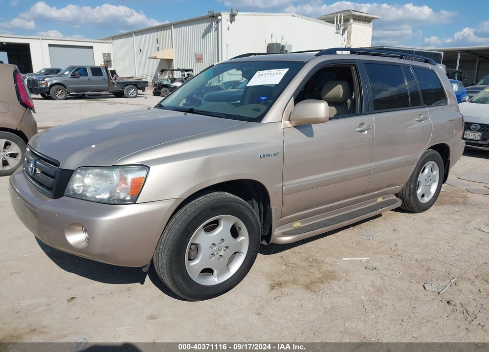 2006 TOYOTA HIGHLANDER LIMITED V6 VIN: JTEDP21A160104503