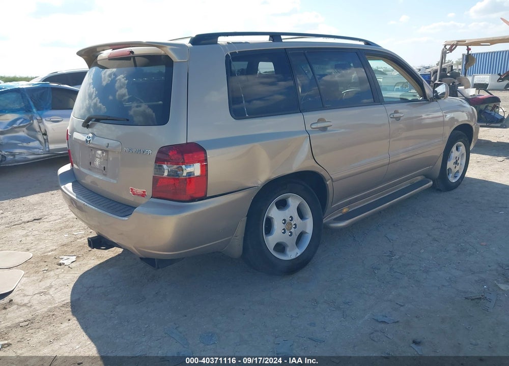 2006 TOYOTA HIGHLANDER LIMITED V6 VIN: JTEDP21A160104503