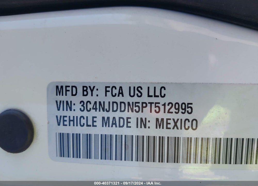 2023 JEEP COMPASS TRAILHAWK 4X4 VIN: 3C4NJDDN5PT512995
