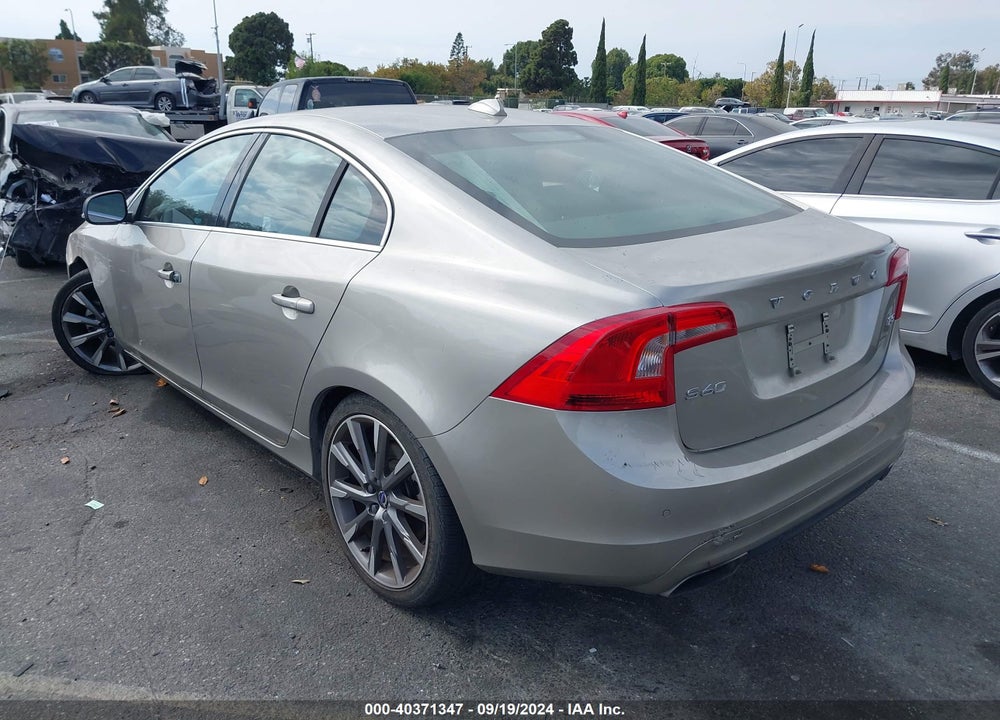 2015 VOLVO S60 T5 PREMIER VIN: YV126MFK1F1362049