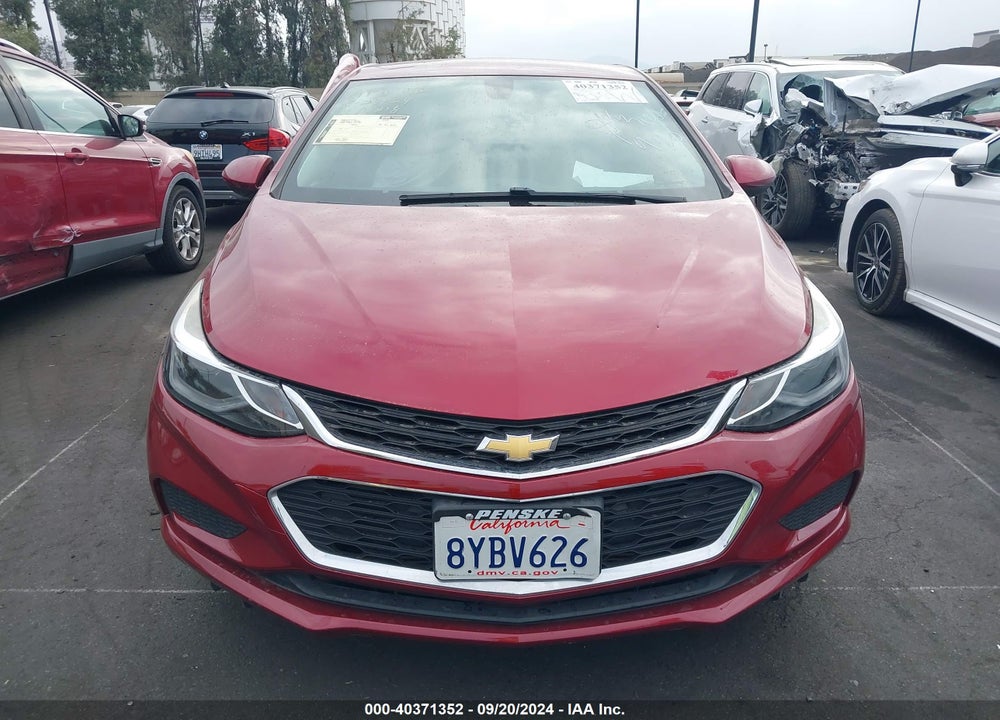 2018 CHEVROLET CRUZE LT AUTO VIN: 3G1BE6SM9JS524134