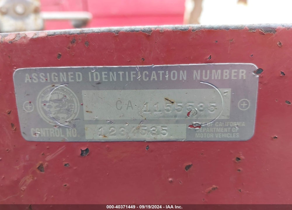 2015 HANDMADE DUMP VIN: 00000000CA1155535