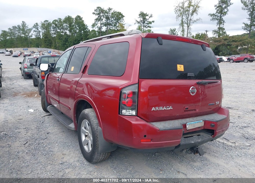 2008 NISSAN ARMADA SE VIN: 5N1BA08CX8N616724