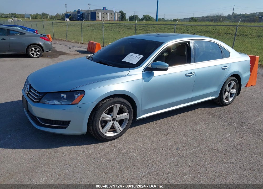 2013 VOLKSWAGEN PASSAT 2.0L TDI SE VIN: 1VWBN7A36DC007368