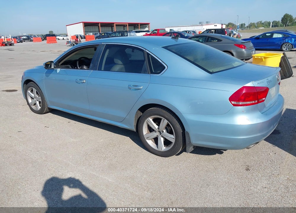 2013 VOLKSWAGEN PASSAT 2.0L TDI SE VIN: 1VWBN7A36DC007368