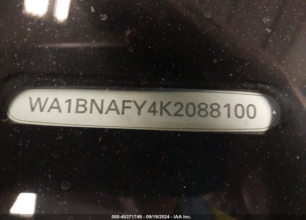 2019 AUDI Q5 45 PREMIUM VIN: WA1BNAFY4K2088100