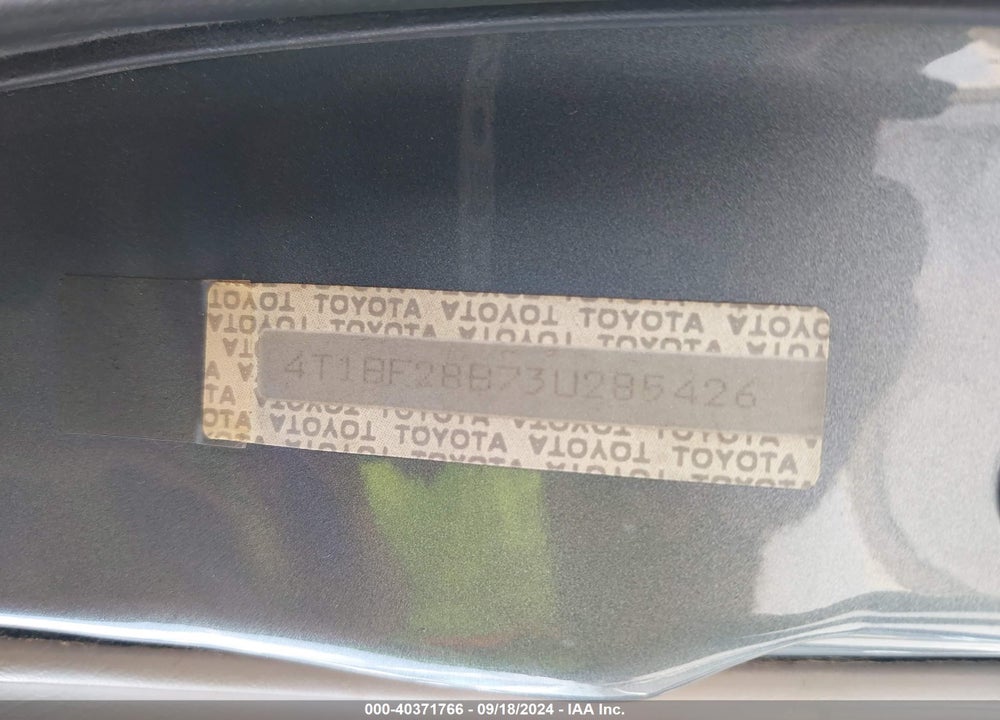 2003 TOYOTA AVALON XLS VIN: 4T1BF28B73U285426