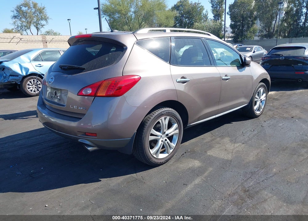 2009 NISSAN MURANO LE VIN: JN8AZ18W49W137742