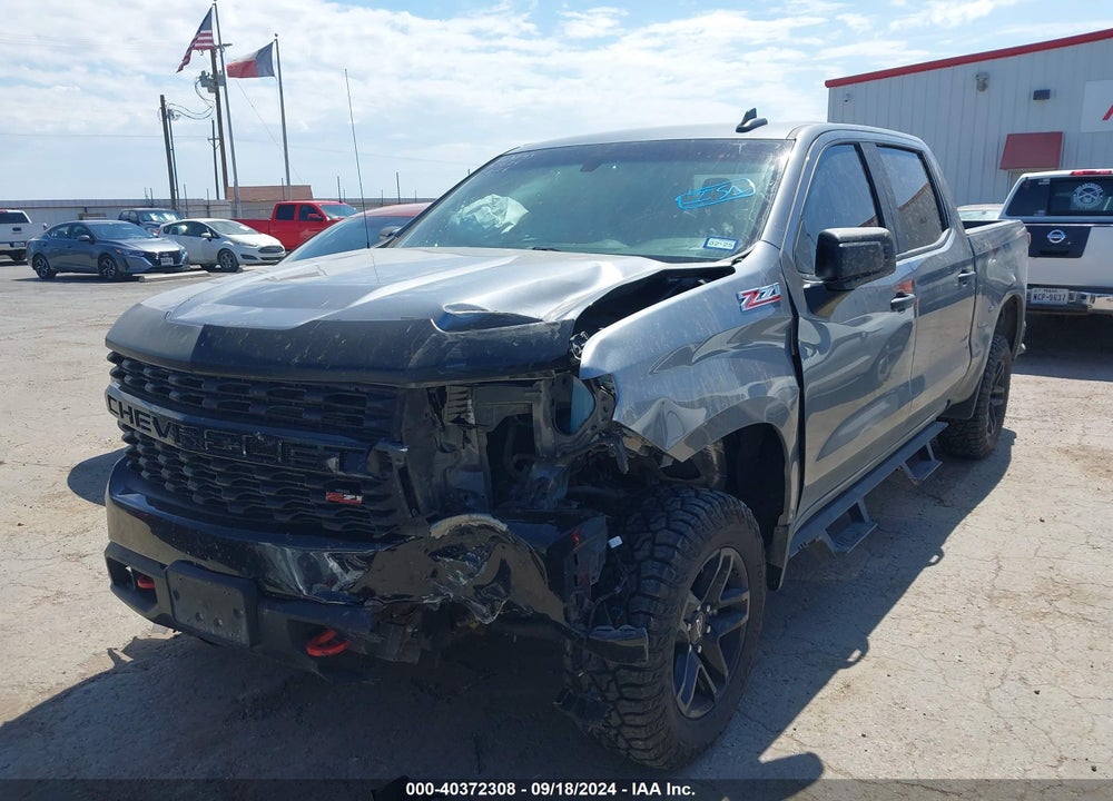 2021 CHEVROLET SILVERADO 1500 4WD SHORT BED CUSTOM TRAIL BOSS VIN: 1GCPYCEF4MZ305654