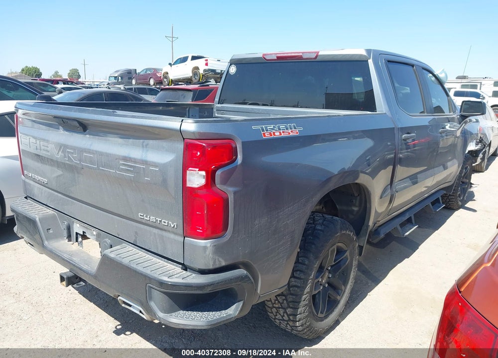 2021 CHEVROLET SILVERADO 1500 4WD SHORT BED CUSTOM TRAIL BOSS VIN: 1GCPYCEF4MZ305654