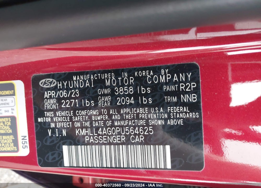 2023 HYUNDAI ELANTRA SE VIN: KMHLL4AG0PU564625