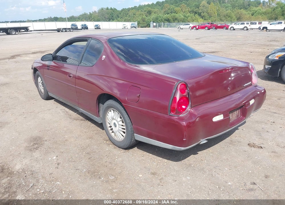 2001 CHEVROLET MONTE CARLO LS VIN: 2G1WW12E319283694