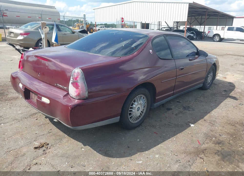 2001 CHEVROLET MONTE CARLO LS VIN: 2G1WW12E319283694