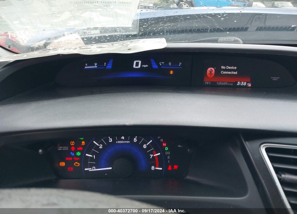 2013 HONDA CIVIC EX VIN: 19XFB2F87DE277187