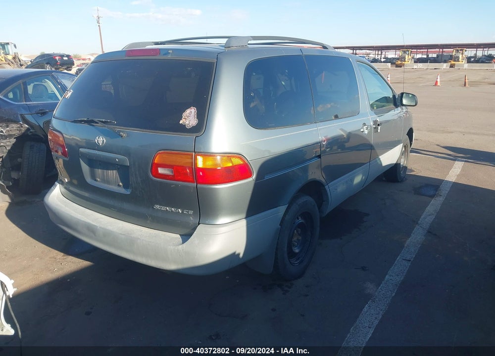 2000 TOYOTA SIENNA CE VIN: 4T3ZF19C1YU273965