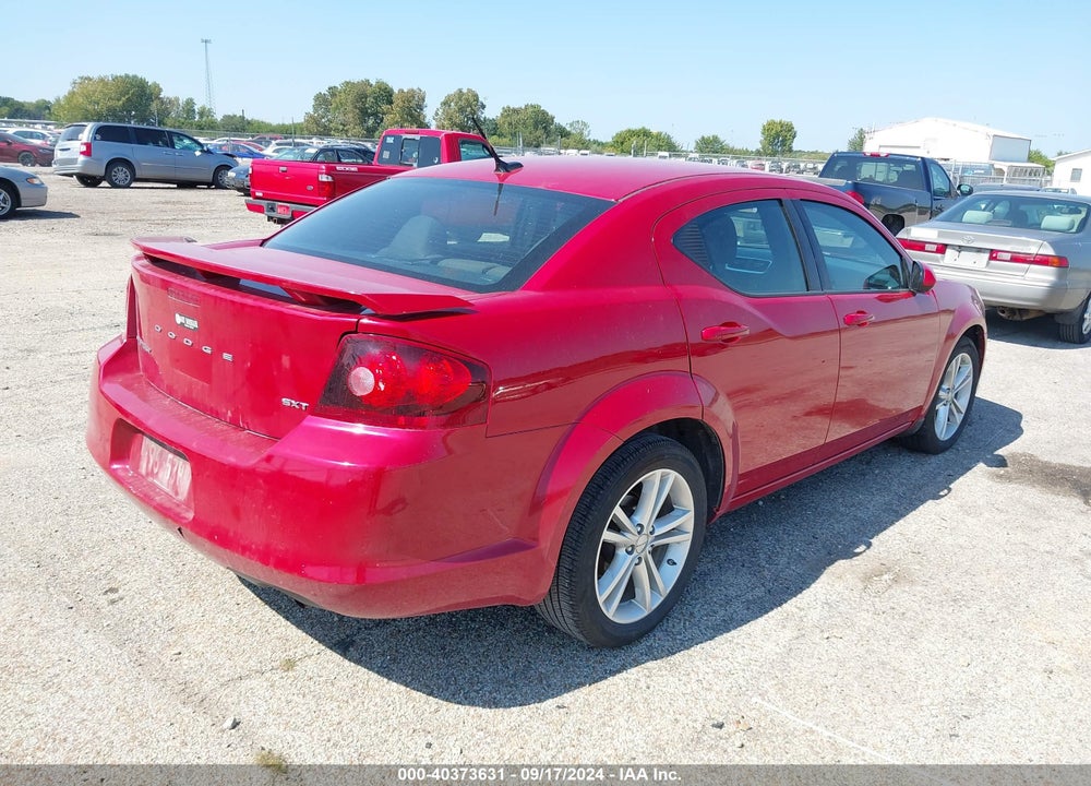 2013 DODGE AVENGER SXT VIN: 1C3CDZCB9DN611130