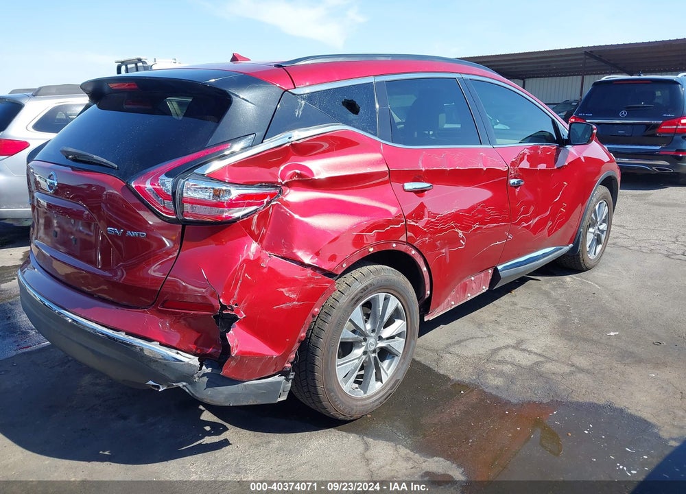 2015 NISSAN MURANO PLATINUM/S/SL/SV VIN: 5N1AZ2MH4FN215121