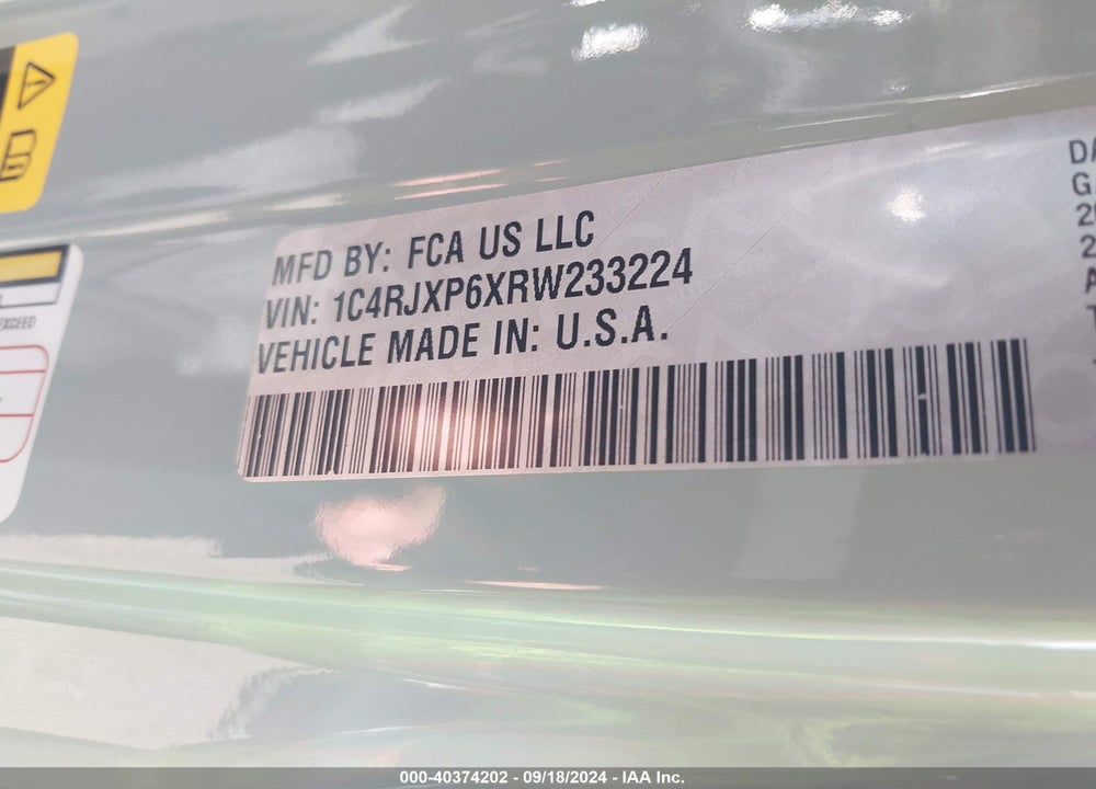 2024 JEEP WRANGLER 4XE SAHARA 4XE VIN: 1C4RJXP6XRW233224