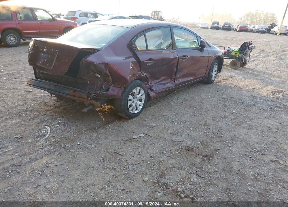 2012 HONDA CIVIC LX VIN: JHMFB2F54CS003543