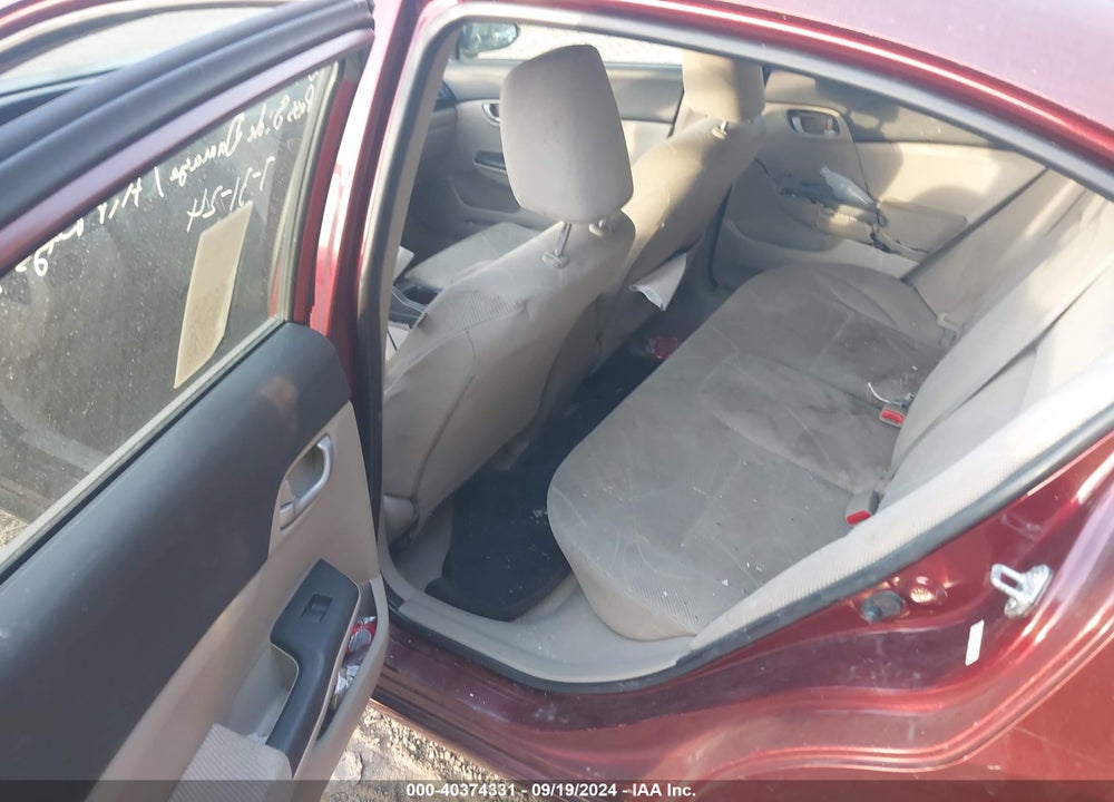2012 HONDA CIVIC LX VIN: JHMFB2F54CS003543