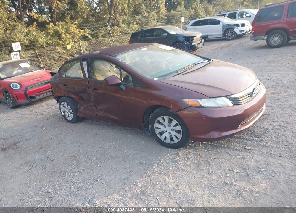 2012 HONDA CIVIC LX VIN: JHMFB2F54CS003543