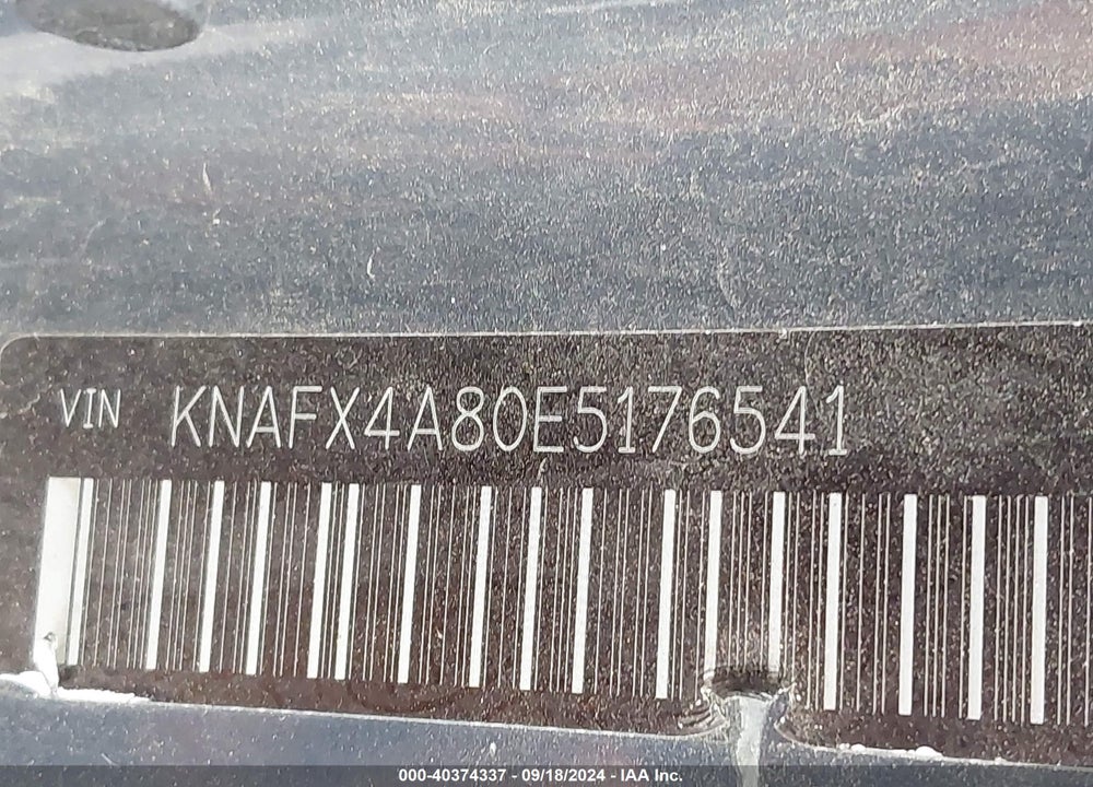 2014 KIA FORTE EX VIN: KNAFX4A80E5176541