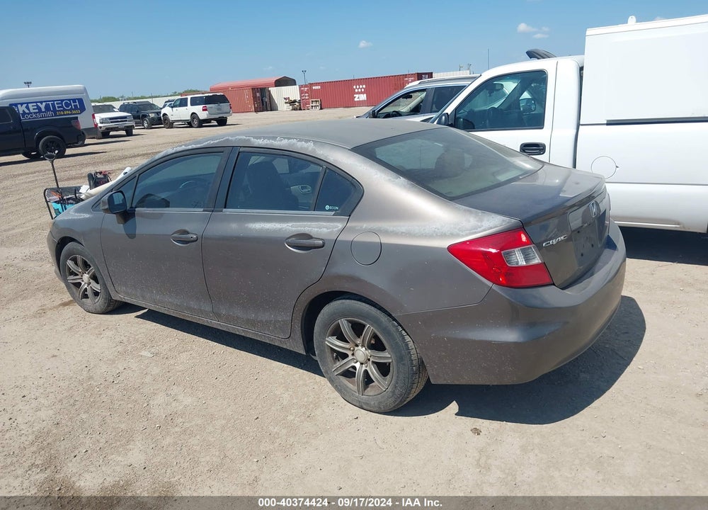 2012 HONDA CIVIC LX VIN: 2HGFB2F59CH551533