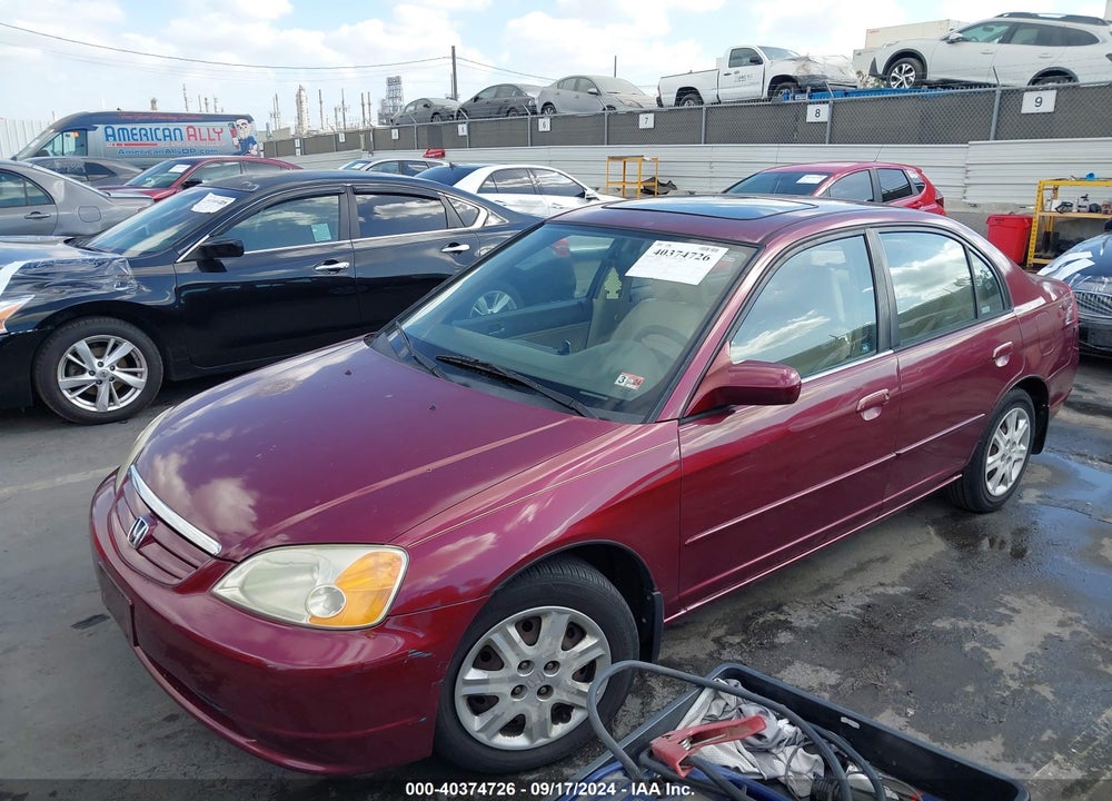 2003 HONDA CIVIC EX VIN: 1HGES26743L002144
