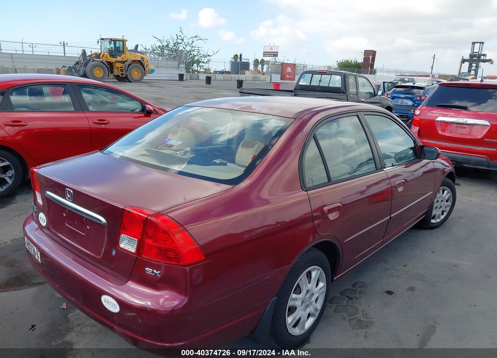 2003 HONDA CIVIC EX VIN: 1HGES26743L002144