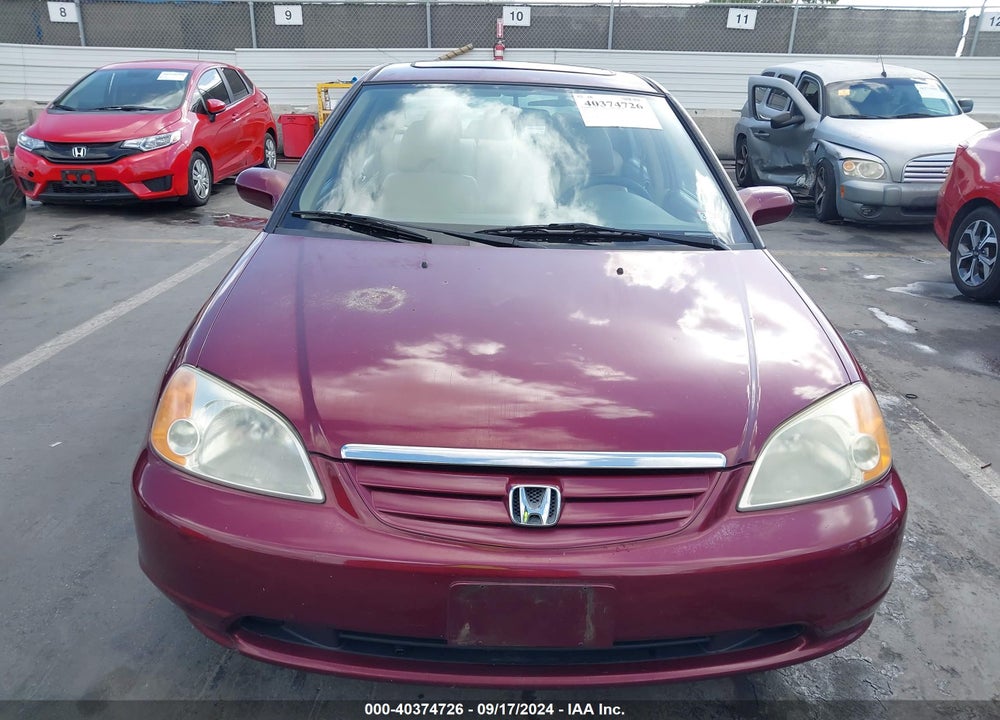 2003 HONDA CIVIC EX VIN: 1HGES26743L002144