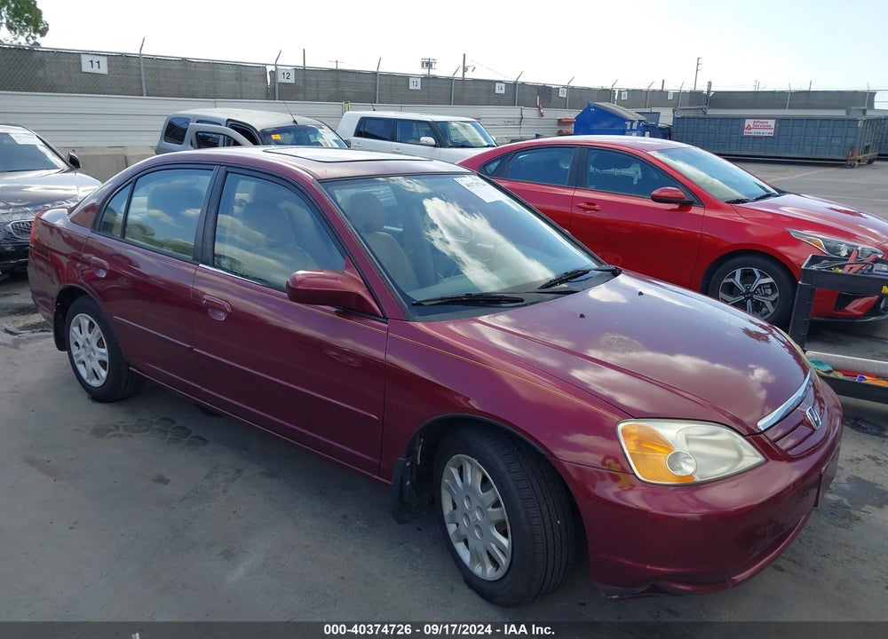 2003 HONDA CIVIC EX VIN: 1HGES26743L002144
