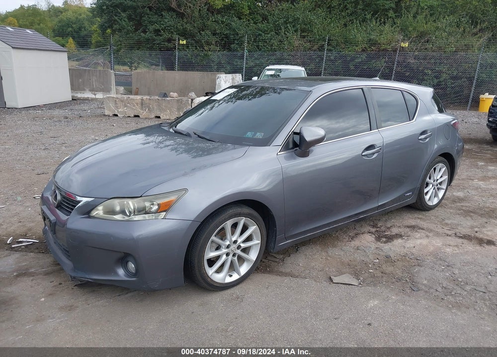 2012 LEXUS CT 200H PREMIUM VIN: JTHKD5BH1C2103836