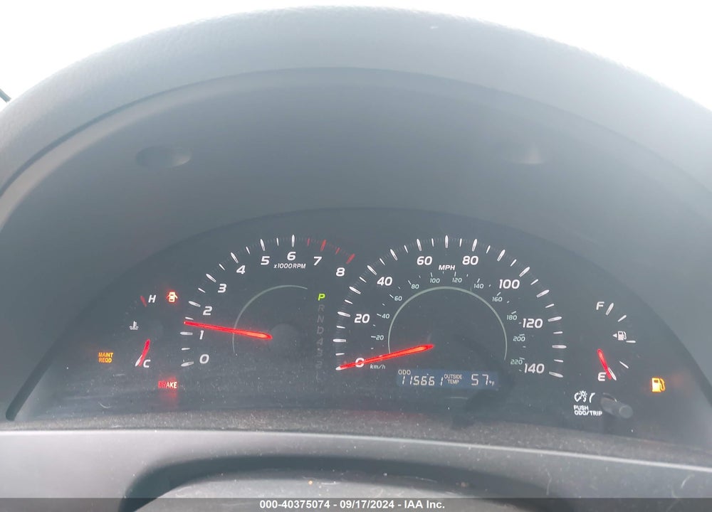 2007 TOYOTA CAMRY LE VIN: 4T1BE46K87U050119