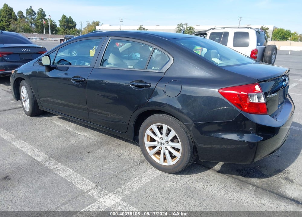 2012 HONDA CIVIC EX VIN: 19XFB2F86CE368580