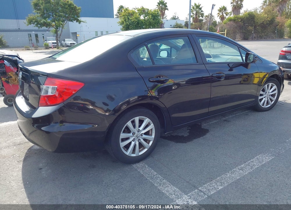 2012 HONDA CIVIC EX VIN: 19XFB2F86CE368580